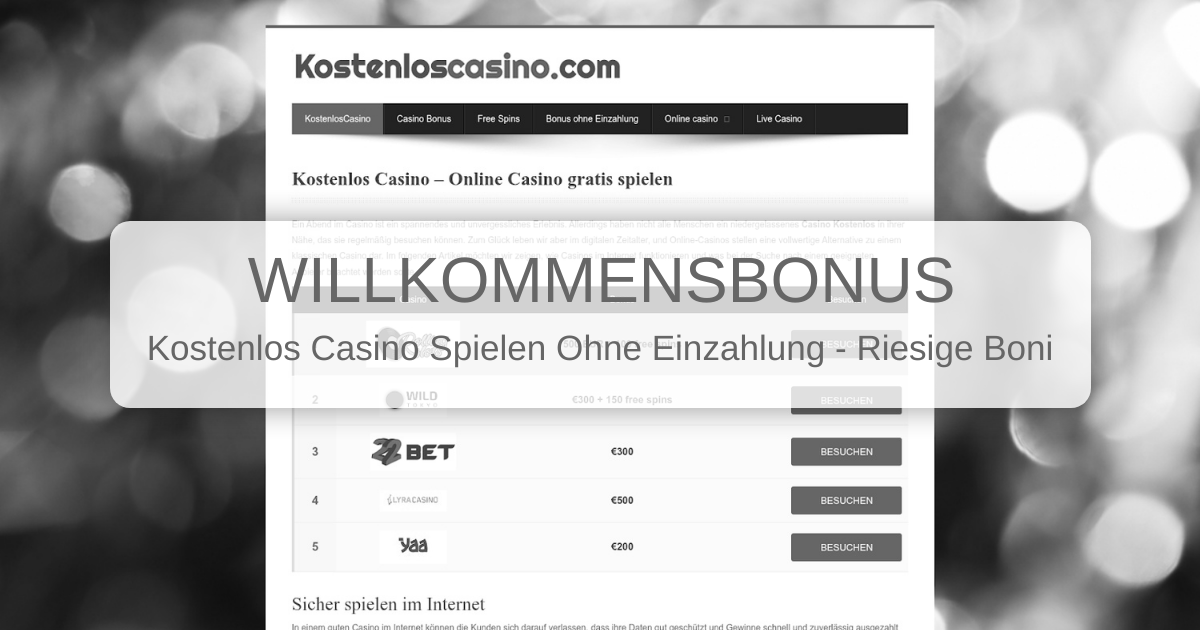 Kostenlos Casino Spielen Ohne Einzahlung - 2026 Deutschland